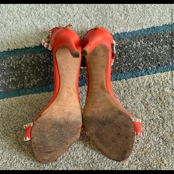 Loeffler Randall Ankle Strap Coral Sandals 9.5 - Picture 3 of 4